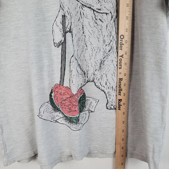 Go Slow Caravan Bear Watermelon Japan Streetwear Bear Gray T Shirt Men's Sz 5 M - Picture 2 of 12